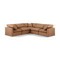  Manufacturer Color_Cognac -- Indulge 105" Cognac Vegan Leather Upholstered 5 pc Modular Sectional IMAGE 1