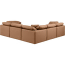  Manufacturer Color_Cognac -- Indulge 105" Cognac Vegan Leather Upholstered 5 pc Modular Sectional IMAGE 3