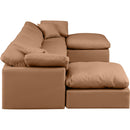  Manufacturer Color_Cognac -- Indulge 140" Cognac Vegan Leather Upholstered 6 pc Modular Sectional IMAGE 5