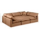 Meridian Indulge Cognac Vegan Leather Modular Sectional IMAGE 8