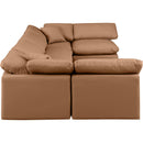  Manufacturer Color_Cognac -- Indulge 140" Cognac Vegan Leather Upholstered 6 pc Modular Sectional IMAGE 5
