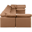  Manufacturer Color_Cognac -- Indulge 175" Cognac Vegan Leather Upholstered 7 pc Modular Sectional IMAGE 5