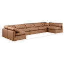  Manufacturer Color_Cognac -- Indulge 175" Cognac Vegan Leather Upholstered 7 pc Modular Sectional IMAGE 8
