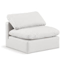 Manufacturer Color_Cream -- Indulge Cream Vegan Leather Upholstered Modular Armless Chair IMAGE 1