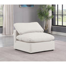  Manufacturer Color_Cream -- Indulge Cream Vegan Leather Upholstered Modular Armless Chair IMAGE 2