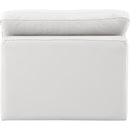 Meridian Indulge Cream Vegan Leather Armless Chair IMAGE 3