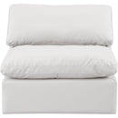Meridian Indulge Cream Vegan Leather Armless Chair IMAGE 4