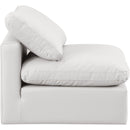  Manufacturer Color_Cream -- Indulge Cream Vegan Leather Upholstered Modular Armless Chair IMAGE 5