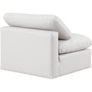  Manufacturer Color_Cream -- Indulge Cream Vegan Leather Upholstered Modular Armless Chair IMAGE 6