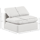  Manufacturer Color_Cream -- Indulge Cream Vegan Leather Upholstered Modular Armless Chair IMAGE 8