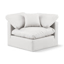  Manufacturer Color_Cream -- Indulge Cream Vegan Leather Upholstered Modular Corner Chair IMAGE 1