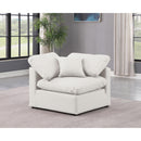  Manufacturer Color_Cream -- Indulge Cream Vegan Leather Upholstered Modular Corner Chair IMAGE 2