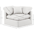  Manufacturer Color_Cream -- Indulge Cream Vegan Leather Upholstered Modular Corner Chair IMAGE 8