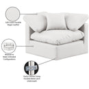  Manufacturer Color_Cream -- Indulge Cream Vegan Leather Upholstered Modular Corner Chair IMAGE 9