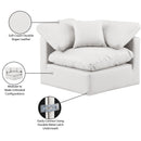 Meridian Indulge Cream Vegan Leather Corner Chair IMAGE 9