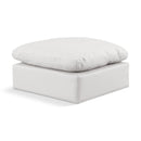  Manufacturer Color_Cream -- Indulge Cream Vegan Leather Upholstered Modular Ottoman IMAGE 1