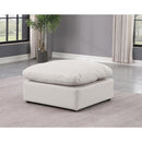  Manufacturer Color_Cream -- Indulge Cream Vegan Leather Upholstered Modular Ottoman IMAGE 2