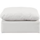  Manufacturer Color_Cream -- Indulge Cream Vegan Leather Upholstered Modular Ottoman IMAGE 3