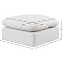 Manufacturer Color_Cream -- Indulge Cream Vegan Leather Upholstered Modular Ottoman IMAGE 4