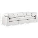Meridian Indulge Cream Vegan Leather Modular Sofa IMAGE 8