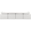 Meridian Indulge Cream Vegan Leather Modular Sofa IMAGE 3