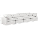  Manufacturer Color_Cream -- Indulge 140" Cream Vegan Leather Upholstered 4 pc Modular Sofa IMAGE 8