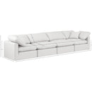 Meridian Indulge Cream Vegan Leather Modular Sofa IMAGE 8