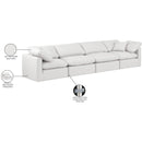 Meridian Indulge Cream Vegan Leather Modular Sofa IMAGE 9
