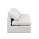  Manufacturer Color_Cream -- Indulge 70" Cream Vegan Leather Upholstered 2 pc Armless Modular Loveseat IMAGE 5