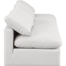  Manufacturer Color_Cream -- Indulge 105" Cream Vegan Leather Upholstered 3 pc Armless Modular Sofa IMAGE 5