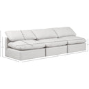  Manufacturer Color_Cream -- Indulge 105" Cream Vegan Leather Upholstered 3 pc Armless Modular Sofa IMAGE 7