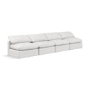 Meridian Indulge Cream Vegan Leather Modular Sofa IMAGE 1