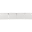 Meridian Indulge Cream Vegan Leather Modular Sofa IMAGE 3
