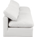  Manufacturer Color_Cream -- Indulge 140" Cream Vegan Leather Upholstered 4 pc Armless Modular Sofa IMAGE 5