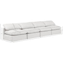 Meridian Indulge Cream Vegan Leather Modular Sofa IMAGE 7