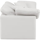  Manufacturer Color_Cream -- Indulge 70" Cream Vegan Leather Upholstered 2 pc Modular Loveseat IMAGE 5