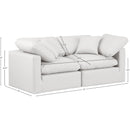 Meridian Indulge Cream Vegan Leather Modular Sofa IMAGE 8