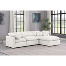  Manufacturer Color_Cream -- Indulge 105" Cream Vegan Leather Upholstered 4 pc Modular Sectional IMAGE 2