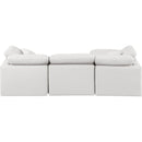 Manufacturer Color_Cream -- Indulge 105" Cream Vegan Leather Upholstered 4 pc Modular Sectional IMAGE 3