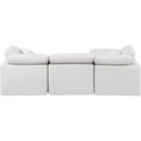 Meridian Indulge Cream Vegan Leather Modular Sectional IMAGE 3