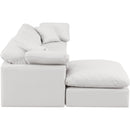  Manufacturer Color_Cream -- Indulge 105" Cream Vegan Leather Upholstered 4 pc Modular Sectional IMAGE 5