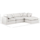 Meridian Indulge Cream Vegan Leather Modular Sectional IMAGE 8