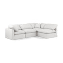 Meridian Indulge Cream Vegan Leather Modular Sectional IMAGE 1