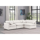  Manufacturer Color_Cream -- Indulge 105" Cream Vegan Leather Upholstered 4 pc Modular Sectional IMAGE 2