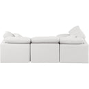  Manufacturer Color_Cream -- Indulge 105" Cream Vegan Leather Upholstered 4 pc Modular Sectional IMAGE 3