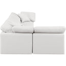  Manufacturer Color_Cream -- Indulge 105" Cream Vegan Leather Upholstered 4 pc Modular Sectional IMAGE 5