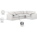  Manufacturer Color_Cream -- Indulge 105" Cream Vegan Leather Upholstered 4 pc Modular Sectional IMAGE 10