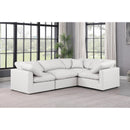  Manufacturer Color_Cream -- Indulge 105" Cream Vegan Leather Upholstered 4 pc Modular Sectional IMAGE 2