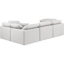 Manufacturer Color_Cream -- Indulge 105" Cream Vegan Leather Upholstered 4 pc Modular Sectional IMAGE 3