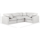 Meridian Indulge Cream Vegan Leather Modular Sectional IMAGE 9